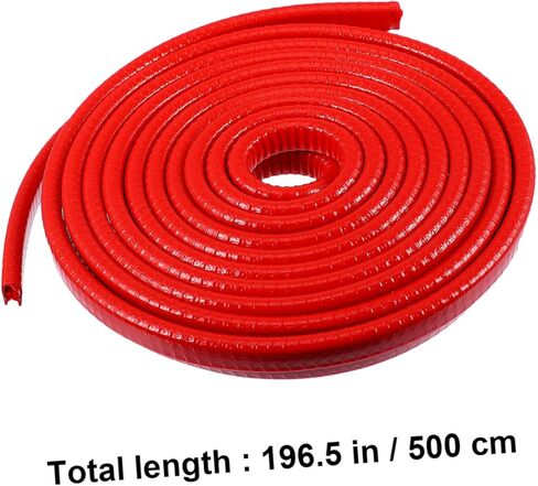 Cabilock Car Bumper Anti-Collision Strip 5m Crimson U-Shaped Rubber Sealing Edge Guard Protector for Automotive Door Armor Exterior Accessories in Kuwait
