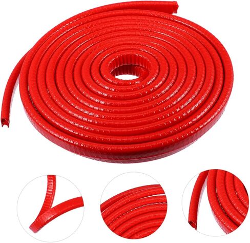 Cabilock Car Bumper Anti-Collision Strip 5m Crimson U-Shaped Rubber Sealing Edge Guard Protector for Automotive Door Armor Exterior Accessories in Kuwait