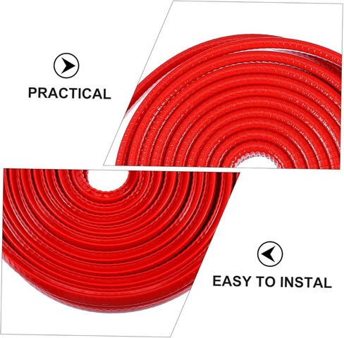Cabilock Car Bumper Anti-Collision Strip 5m Crimson U-Shaped Rubber Sealing Edge Guard Protector for Automotive Door Armor Exterior Accessories in Kuwait