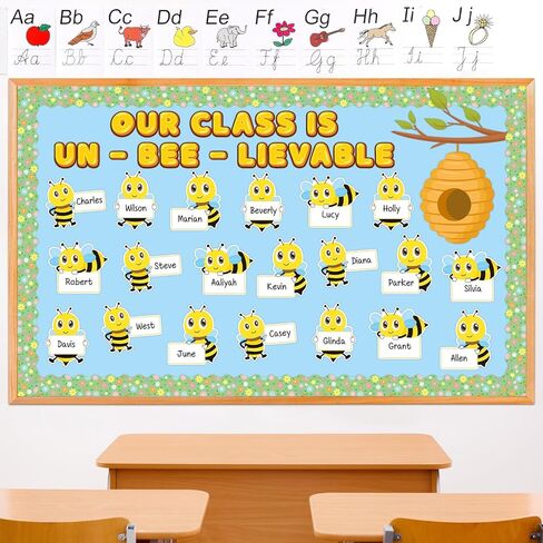 36 Pcs Bees Name Cutouts Bee Nameplates Bees Bulletin Board Cutout Bee Accents Greeting Name Tags Labels for Teacher Back to School Classroom Decoration Party Decor in Kuwait