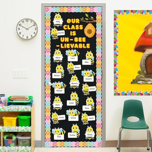 36 Pcs Bees Name Cutouts Bee Nameplates Bees Bulletin Board Cutout Bee Accents Greeting Name Tags Labels for Teacher Back to School Classroom Decoration Party Decor in Kuwait