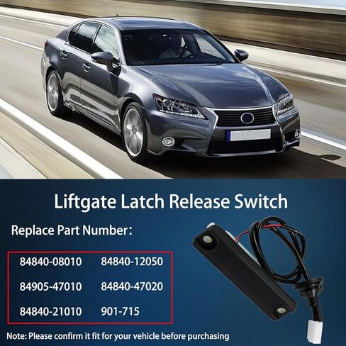84840-08010 مفتاح تحرير باب صندوق السيارة متوافق مع Lexus 2004-2012 Toyota Sienna Scion-TC 2005-2010، استبدال مفتاح التحكم في الباب الخلفي # 901-715 in Kuwait