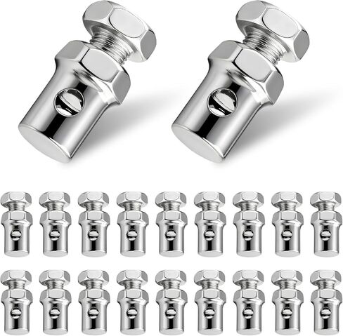 20 PCS Throttle Brake Cable Ends, 1/8" Stop Clamp Clutch Lock Throttle Cable Crimp Ends Repair Kit, Universal Throttles Cables Stop Clamp for Bicycle Motorcycle Go Kart in Kuwait
