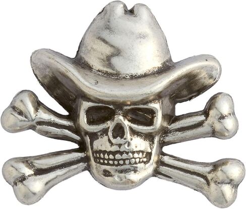 Tandy Leather Cowboy Skull & Crossbones Concho 1-1/4" (32 mm) x 1" (25 mm) 7795-05 in Saudi Arabia