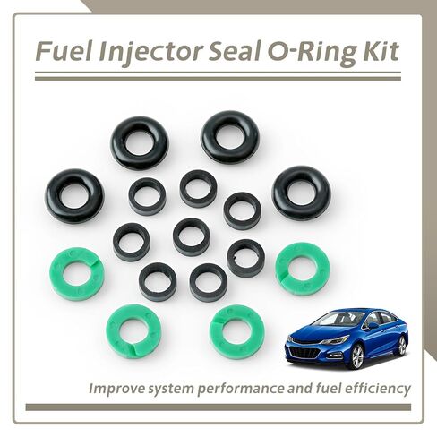 12673-056 Fuel Injector Seal O-Ring Kit Replacement for Chevrolet Cruze Equinox Malibu Trax DOHC 2016-2024 for Buick Encore for GMC Terrain 1.4L 1.5L 1.8L Turbo Replace 12673056 483640 in Kuwait