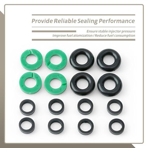 12673-056 Fuel Injector Seal O-Ring Kit Replacement for Chevrolet Cruze Equinox Malibu Trax DOHC 2016-2024 for Buick Encore for GMC Terrain 1.4L 1.5L 1.8L Turbo Replace 12673056 483640 in Kuwait