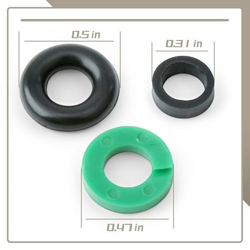 12673-056 Fuel Injector Seal O-Ring Kit Replacement for Chevrolet Cruze Equinox Malibu Trax DOHC 2016-2024 for Buick Encore for GMC Terrain 1.4L 1.5L 1.8L Turbo Replace 12673056 483640 in Kuwait