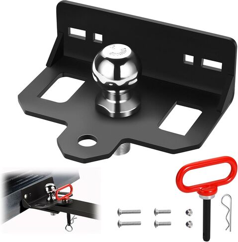 Zero Turn Lawn Mower Hitch with 2" Hitch Ball 6000 LBS, Heavy Duty Bolt-On Trailer Hitch, Universal Fits 2" Coupler, Magnetic Pin Included for Tractor, Trailer Cart, ATV, UTV in Kuwait