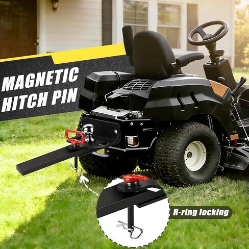 Zero Turn Lawn Mower Hitch with 2" Hitch Ball 6000 LBS, Heavy Duty Bolt-On Trailer Hitch, Universal Fits 2" Coupler, Magnetic Pin Included for Tractor, Trailer Cart, ATV, UTV in Kuwait