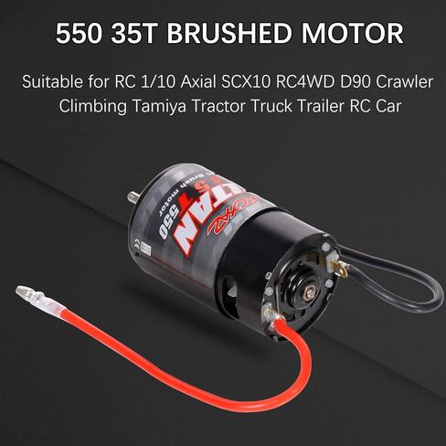GoolRC 550 35T Brushed Motor with 60A Brushed ESC Electric Speed Controller (T Male Plug) Replacement for 1/10 Axial SCX10 RC4WD D90 Crawler Climbing Tamiya Tractor Truck Trailer RC Car in Kuwait