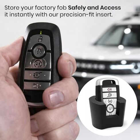 حامل مفتاح فوب لسيارة Ford Bronco Sport 2021 2022 2023 2024 2025 حامل كأس وحدة التحكم المركزية إدراج منظم المفاتيح الملحقات الداخلية لرياضة برونكو in Kuwait