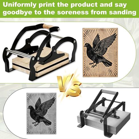 A3 Manual Lever Linocut Printing Press, Suitable for 25mm Thick Blocks, Even Pressure on Large Format, Reinforced Structure,Linocut Press Machine Design Includes Felt Pad & Rubber Roller in Kuwait