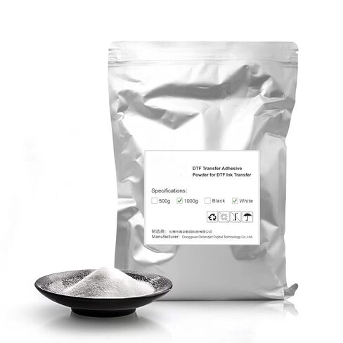 DTF Powder White 1KG Hot Melt Adhesive, Pretreat Powder for F2000 F2100 XP600 I3200 XP-15000 L8058 L800 DTF Printer in Kuwait