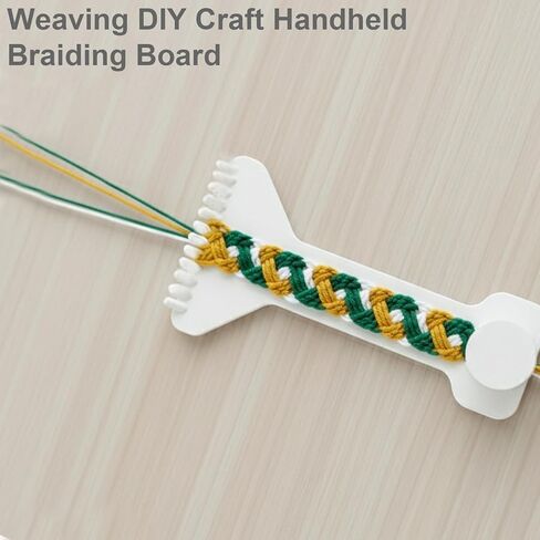 YcaeyLnaR Weaving DIY Craft Handheld Board - نول محمول لصنع أساور الصداقة، أداة نسج سهلة الاستخدام، تصميم 12 ربطًا لما يصل إلى 11 سوارًا in Kuwait