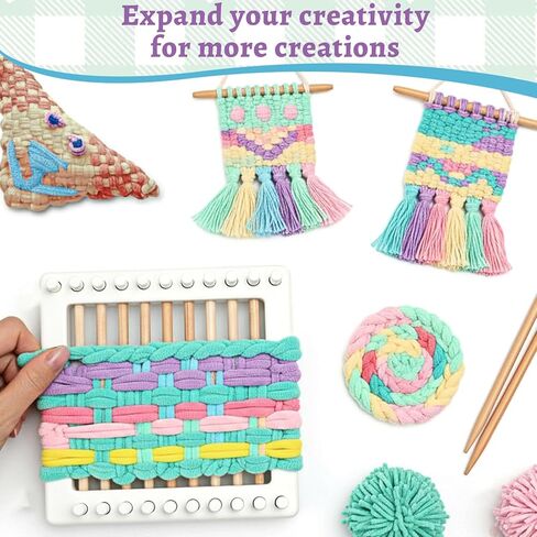 MySHUCE 800 PCS Weaving Loom Loops 7-Inch Durable Nylon DIY Crafts Kit Elastic Bracelet Pot Holder Loom Refills Basket Weaving Kit for DIY Craft in Kuwait