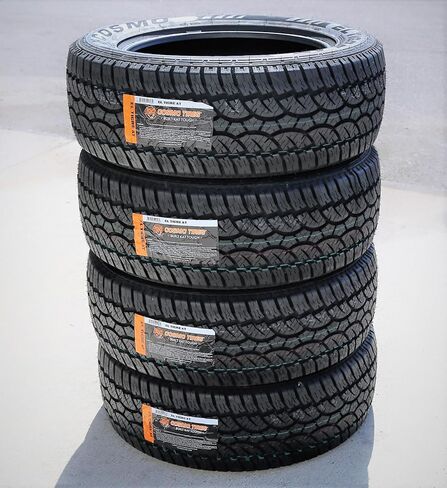 Cosmo Tyres El Tigre AT A/T All-Terrain Off-Road Light Truck Radial Tire-LT285/70R17 285/70/17 285/70-17 121/118S نطاق التحميل E LRE 10-Ply BSW جدار جانبي أسود in Kuwait