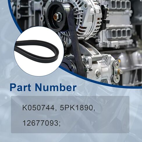 حزام محرك أفعواني من AUCERAMIC مناسب لسيارة شيفروليه كولورادو 3.6L V6 غاز DOHC يستنشق بشكل طبيعي 2017-2022/جي إم سي كانيون 3.6L V6 غاز DOHC يستنشق بشكل طبيعي 2017-2022 in Kuwait