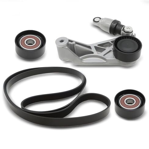 Serpentine Belt Tensioner Component Kit Compatible with Wrangler 2012-2018 3.6L Replace 90K-39415 36816 39415 4627038AAKIT Drive Belt Pulley and Tensioner in Kuwait