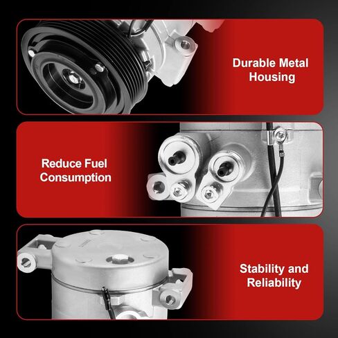 Air Conditioner AC Compressor with Clutch Compatible with Tacoma 2005 2006 2007 2008 2009 2010 2011 2012 2013 2014 2015 Replace 832004060 in Kuwait
