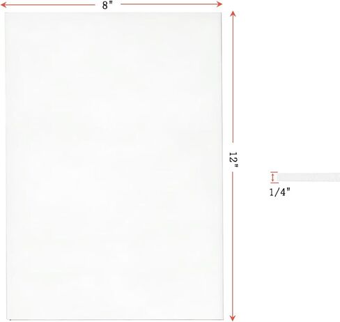 8"x 12"x 1/4" Thick High Temperature Gasket Paper,Ceramic Fiber Gasket Material Fireproof Insulation Sheet for Pellet Stove,Wood Stove,Kiln,Boiler,RV Furnace Gaskets,White 4 Pcs in Kuwait