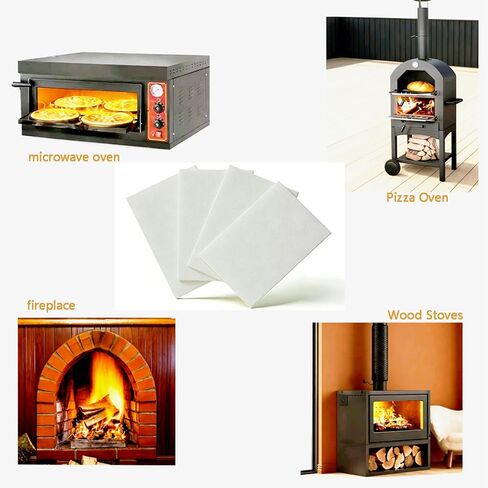 8"x 12"x 1/4" Thick High Temperature Gasket Paper,Ceramic Fiber Gasket Material Fireproof Insulation Sheet for Pellet Stove,Wood Stove,Kiln,Boiler,RV Furnace Gaskets,White 4 Pcs in Kuwait