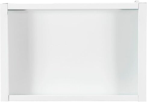 Global Industrial Clear View Wall Storage Cabinet with Locking Recessed Handle, 2 Adjustable Shelves, Steel Construction, 18" W x 12" D x 26" H, Assembled, Off White in Kuwait