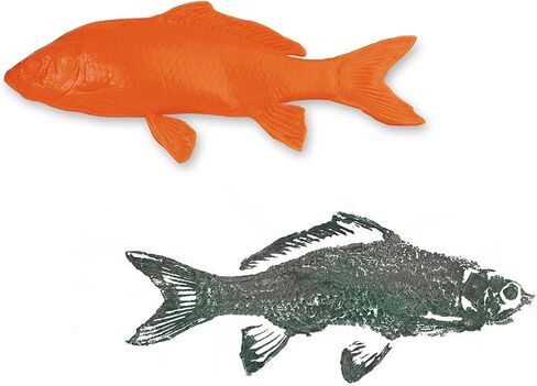 Nasco 9713262 Gyotaku Fish, Replica Rubber Stamp, Carp, 12-1/2 in. L x 5 in. W in Kuwait