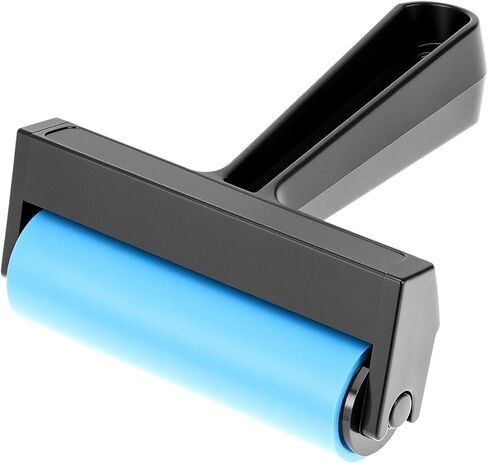 QWORK 4 Inch Rubber Brayer Roller for Printmaking and Crafts, Reusable Latex Free Ink Roller for Gel Printing Scrapbooking Cardmaking and DIY Projects in Kuwait