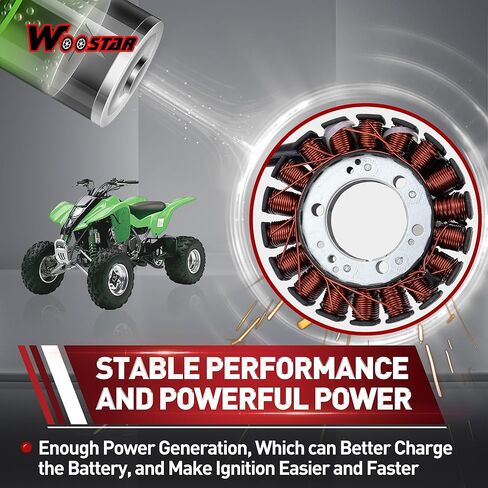 WOOSTAR 18 Coil 7 Wire Magneto Stator Replacement for Suzuki LTZ400 Quadsport Z 400 KSF400 KFX400 ARCTIC CAT DVX400 in Kuwait