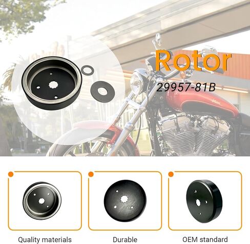 Rotor FIT For Harley Davidson Electra Glide 1989-1996 Softail, Custom, Fat Boy, Heritage Springer,Dyna,Springer,Low Rider,Sport Glide 1989-1999,OEM 29957-81B in Kuwait