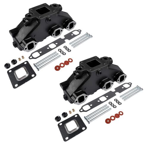 2X Dry Joint Exhaust Manifold Kit Replacement for 2002-up Mercruiser GM 4.3 V6 Marine Engines 4612, 864612T01, MC-1-864612 in Kuwait