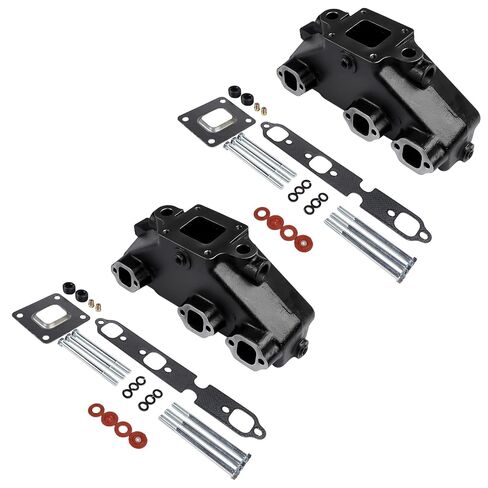 2X Dry Joint Exhaust Manifold Kit Replacement for 2002-up Mercruiser GM 4.3 V6 Marine Engines 4612, 864612T01, MC-1-864612 in Kuwait