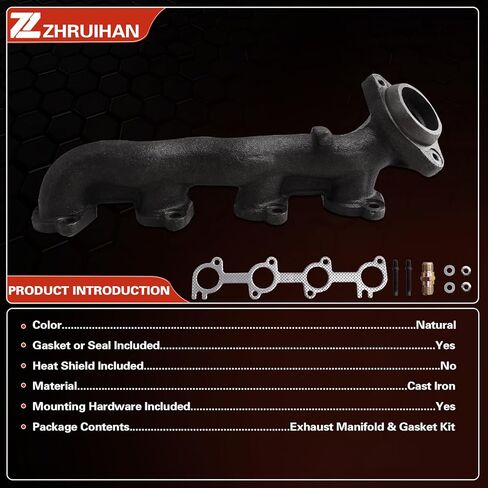 Left Exhaust Manifold Kit with Includes Required Gaskets And Hardware Compatible with 1997-1998 Expedition 4.6L V8,1997-1998 F150 4.6L V8, 1997-1998 F250 4.6L V8 engine, OE: 674-407 EPA in Kuwait