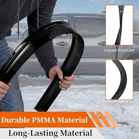 Window Rain Guards Compatible with Toyota Tacoma 2016-2023 Double Cab, 4PCS Outside Tape-On Mount Vent Deflectors Visors Accessories (Fit for Tacoma 2016-2023 Double Cab) in Kuwait