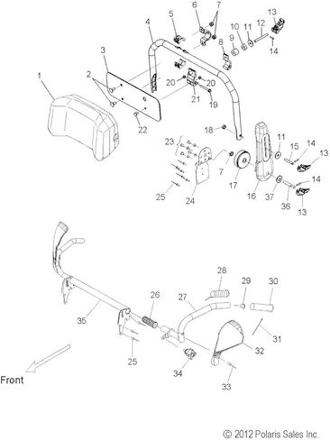 Polaris Grab Handle Knob Assembly, Genuine OEM Part 2632756, Qty 1 in Kuwait