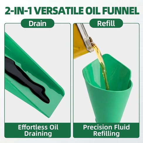 Flexible Oil Funnel, Reusable Oil Filter Funnel, Spill-Free Foldable & Moldable Oil Drain Tool Funnel for Clean Oil Changes, Car & Motorcycle Maintenance, Coolant & Other Fluids in Kuwait