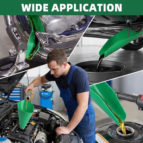 Flexible Oil Funnel, Reusable Oil Filter Funnel, Spill-Free Foldable & Moldable Oil Drain Tool Funnel for Clean Oil Changes, Car & Motorcycle Maintenance, Coolant & Other Fluids in Kuwait