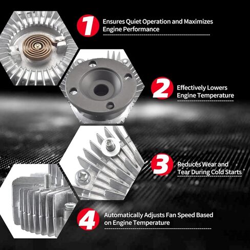 قابض مروحة تبريد المحرك 2596 متوافق مع Audi A4 1997-2001، Volkswagen Passat 1998-2005، L4 1.8L / 2.0L in Kuwait