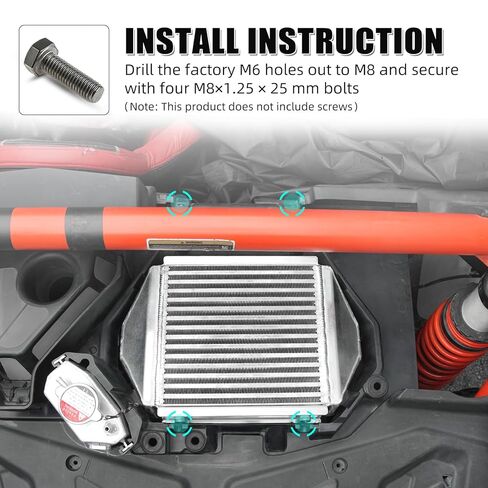 مبرد داخلي أكبر NICECNC X3 متوافق مع موديلات Can Am Turbo 2017-2019، ترقية الألومنيوم in Kuwait