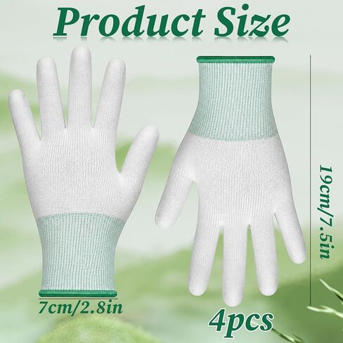 4 Pcs Quilting Gloves for Quilters, White Quilting Gloves for Free-Motion Sewing Machine Glove Lightweight Nylon Fabric Glove for Free-Motion Quilters Sewing Crafting, 2 Pairs in Kuwait