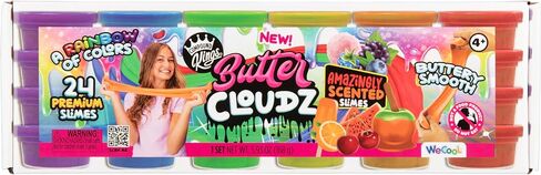 Butter Cloudz Slime 24 Pack - Assorted Scented Slimes, Soft & Stretchy Sensory Set for Kids, Party Favors & Gifts | WeCool Toys in Kuwait