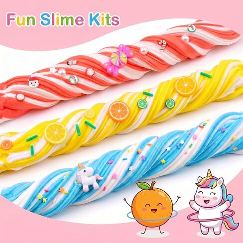 Slime Kit 9 Pack, with 3 Jelly Cube Crunchy Slime and 3 Cloud Slime and 3 Butter Slime, Soft and Non-Sticky, DIY Slimes Toys for Girls Boys, Kids Stress Relief Toy, Birthday Favor, Party Favors in Kuwait