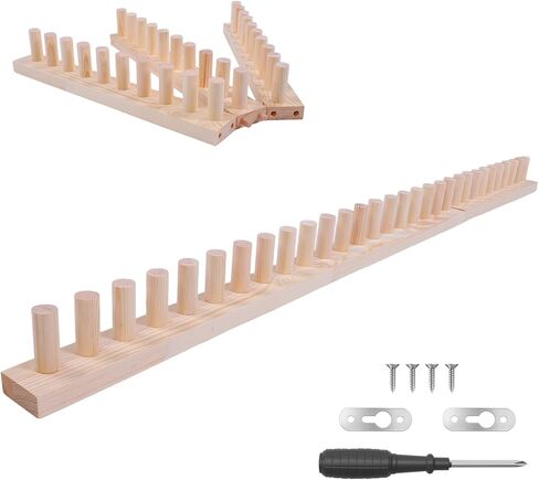 Chunky Blanket Loom - 46" Large Wooden Loom for Knitting with Infinite Expandable Design, Hand Knitting Loom for Chunky Yarn to Make Extra Wide Scarves & Blankets, No Tools Needed for Beginners in Kuwait