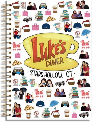 LONGXIN Gilmore Inspired Notebook Journal Girls Merchandise Fans Gifts Luker's Dinner Inspired Gifts for Women Girls Birthday Christmas Gift Ideas Hardcover Spiral Notebook 5.8x8.3 in Kuwait