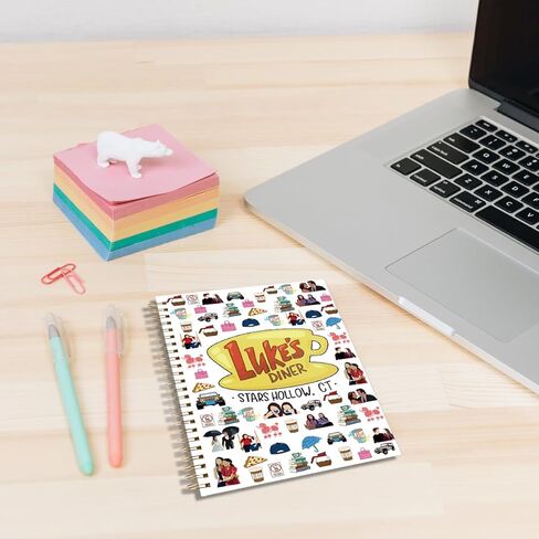 LONGXIN Gilmore Inspired Notebook Journal Girls Merchandise Fans Gifts Luker's Dinner Inspired Gifts for Women Girls Birthday Christmas Gift Ideas Hardcover Spiral Notebook 5.8x8.3 in Kuwait