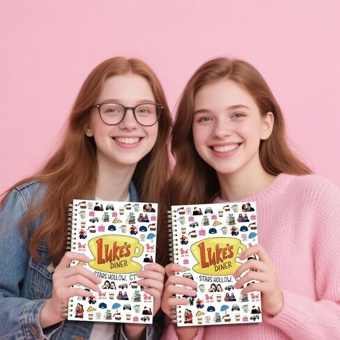 LONGXIN Gilmore Inspired Notebook Journal Girls Merchandise Fans Gifts Luker's Dinner Inspired Gifts for Women Girls Birthday Christmas Gift Ideas Hardcover Spiral Notebook 5.8x8.3 in Kuwait