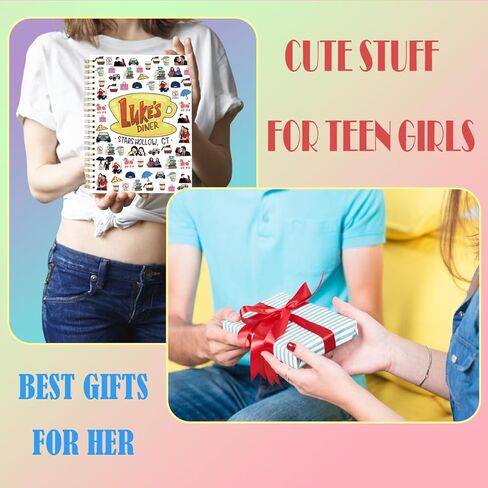 LONGXIN Gilmore Inspired Notebook Journal Girls Merchandise Fans Gifts Luker's Dinner Inspired Gifts for Women Girls Birthday Christmas Gift Ideas Hardcover Spiral Notebook 5.8x8.3 in Kuwait