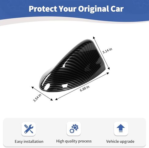 for Hornet Shark Antenna Toppers Cover Trim for Dodge Hornet 2024-Present Black Carbon Fiber Grain Exterior Accessories 1pc in Kuwait
