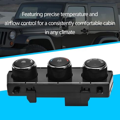 A/C Heater Climate Control Module Compatible with 2011-2014 Jeep Wrangler Replace 55111167 HVAC Heater Control Unit in Kuwait