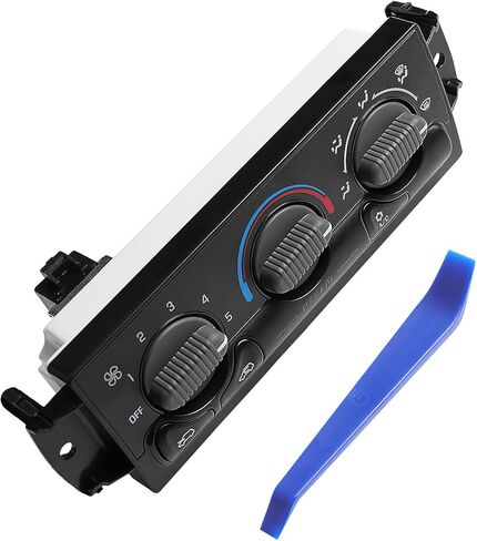 Front HVAC Climate Control Module Panel Fit for GMC 1999-2002 Sierra Chevy Silverado 1500 2500, Tahoe Suburban Yukon, Manual A/C Heater Control Switch Replaces 599-266 15054697 15753264 19244873 in Kuwait